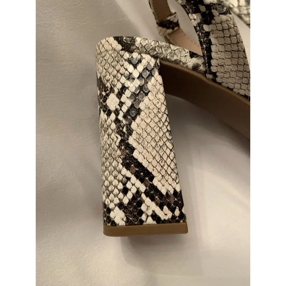 Pop Casen Snakeskin Strappy Heels Size 8 M Women club brand new with tags no box